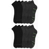 image:imageVan Heusen Mens 12 Pack Stretch Moisture Wicking Cushioned Quarter SocksGrey HeatherBlack