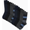 image:imageVan Heusen Mens 14 Pack Soft Stretch Moisture Wicking Dress Crew SocksBlue Stripe