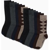 image:imageVan Heusen Mens 14 Pack Soft Stretch Moisture Wicking Dress Crew SocksBrown Heather