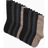 image:imageVan Heusen Mens 14 Pack Soft Stretch Moisture Wicking Dress Crew SocksBrownGrey Multi