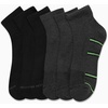 image:imageVan Heusen Mens 6 Pack Stretch Moisture Wicking Cushioned Quarter SocksGrey HeatherBlack