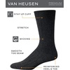 image:imageVan Heusen Mens 7 Pack Dress Casual Crew Socks Stretch MoistureWickingAll Black