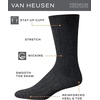 image:imageVan Heusen Mens 7 Pack Dress Casual Crew Socks Stretch MoistureWickingAll Black