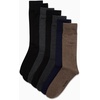 image:imageVan Heusen Mens 7 Pack Dress Casual Crew Socks Stretch MoistureWickingBrownGrey Multi