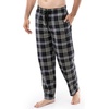 image:imageVan Heusen Mens Flannel Fleece Sleep PantBlack Plaid