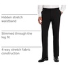image:imageVan Heusen Mens Flex Flat Front Straight Fit PantBlack  Soft Lux