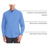 image:imageVan Heusen Mens NoIron Long Sleeve Button Down Shirt Comfortable Stretch FabricRiviera Blue