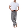 image:imageVan Heusen Mens Polyrayon Yarndye Woven Sleep Pajama PantKhaki Plaid