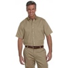image:imageVan Heusen Mens Short Sleeve Dress Shirt Regular Fit Oxford SolidGreystone
