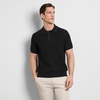 image:imageVan Heusen Mens Short Sleeve Temp Control Polo Sweater Shirt Regular Fit Button amp Snap Closure Cooling FabricBlack