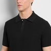 image:imageVan Heusen Mens Short Sleeve Temp Control Polo Sweater Shirt Regular Fit Button amp Snap Closure Cooling FabricBlack