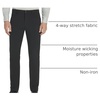 image:imageVan Heusen Mens Slim Fit Flex 4Way Stretch Tech PantBusiness Casual PantsBlack