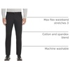 image:imageVan Heusen Mens Slim Fit Flex Super Soft Tech PantBusiness Casual PantsBlack