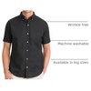 image:imageVan Heusen Mens Wrinkle Free Short Sleeve Button Down Check ShirtBlack