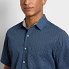 image:imageVan Heusen Mens Wrinkle Free Short Sleeve Button Down Check ShirtNavy Black Iris