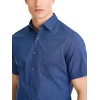 image:imageVan Heusen Mens Wrinkle Free Short Sleeve Button Down Check ShirtNavy Iris  Solid