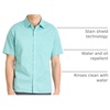 image:imageVan Heusen Mens Wrinkle Free Short Sleeve Button Down Check ShirtPorcelain