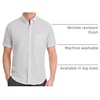 image:imageVan Heusen Mens Wrinkle Free Short Sleeve Button Down Check ShirtVhs C Off Whit