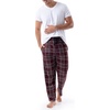 image:imageVan Heusen mens Silky Fleece Sleep Pajama PantDark Red Plaid