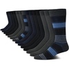 image:imageVan Heusen Mens 14 Pack Soft Stretch Moisture Wicking Dress Crew SocksBlue Stripe