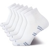image:imageVan Heusen Mens 6 Pack Stretch Moisture Wicking Cushioned Quarter SocksOffwhite