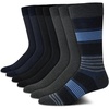 image:imageVan Heusen Mens 7 Pack Dress Casual Crew Socks Stretch MoistureWickingBlue Stripe