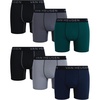 image:imageVan Heusen Mens Boxer Briefs 6 Pack Stretch Boxers No Fly Pouch 6 InseamBlackMedium GreyGreenBlackDark GreyLight Grey
