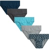 image:imageVan Heusen Mens Underwear Briefs  5 Pack Stretch Athletic Low Rise PouchDeep DiveGreysPorcelainPrint