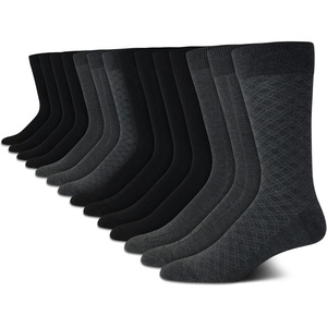 image:imageVan Heusen Mens 14 Pack Soft Stretch Moisture Wicking Dress Crew SocksDark Grey Heather