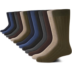 image:imageVan Heusen Mens 14 Pack Soft Stretch Moisture Wicking Dress Crew SocksHeather Multi