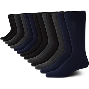 image:imageVan Heusen Mens 14 Pack Soft Stretch Moisture Wicking Dress Crew SocksNavy Assorted