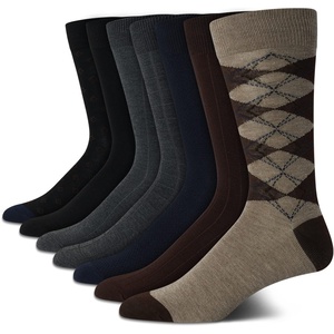 image:imageVan Heusen Mens 7 Pack Dress Casual Crew Socks Stretch MoistureWickingBrown Heather