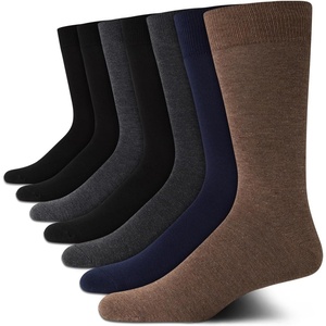 image:imageVan Heusen Mens 7 Pack Dress Casual Crew Socks Stretch MoistureWickingBrownGrey Multi
