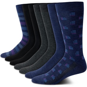 image:imageVan Heusen Mens 7 Pack Dress Casual Crew Socks Stretch MoistureWickingDark Denim Heather