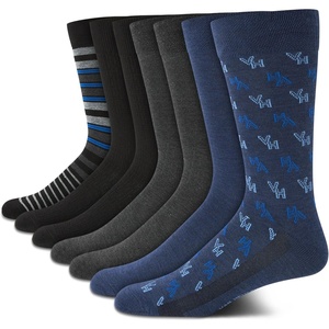 image:imageVan Heusen Mens 7 Pack Dress Casual Crew Socks Stretch MoistureWickingDenimGreyBlack