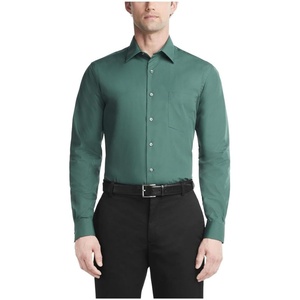 image:imageVan Heusen Mens Dress Shirt Fitted Poplin SolidDark Leaf