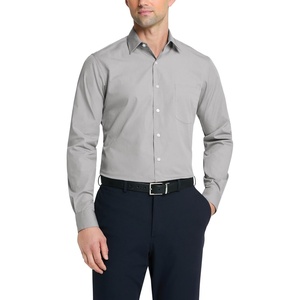 image:imageVan Heusen Mens Dress Shirt Fitted Poplin SolidGreystone