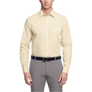 image:imageVan Heusen Mens Dress Shirt Regular Fit Poplin SolidLemon Glaze