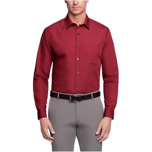 image:imageVan Heusen Mens Dress Shirt Regular Fit Poplin SolidMagenta