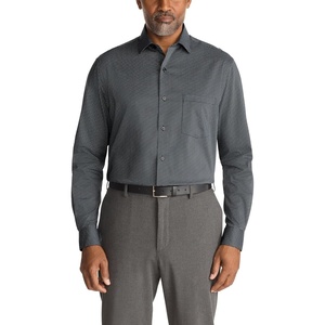 image:imageVan Heusen Mens Dress Shirt Regular Fit Ultra Wrinkle Free Flex Collar Stretch CheckBlack 3
