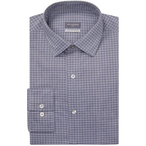 image:imageVan Heusen Mens Dress Shirt Regular Fit Ultra Wrinkle Free Flex Collar Stretch CheckBlue Smoke