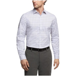 image:imageVan Heusen Mens Dress Shirt Regular Fit Ultra Wrinkle Free Flex Collar Stretch CheckSteel Pink
