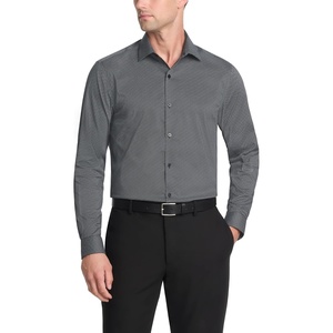 image:imageVan Heusen Mens Dress Shirt Slim Fit Ultra Wrinkle Free Flex Collar StretchBlack Print