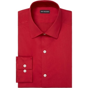 image:imageVan Heusen Mens Dress Shirt Slim Fit Ultra Wrinkle Free Flex Collar StretchDark Garnet