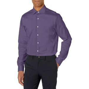 image:imageVan Heusen Mens Dress Shirt Slim Fit Ultra Wrinkle Free Flex Collar StretchEggplant