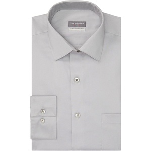 image:imageVan Heusen Mens Dress Shirt Slim Fit Ultra Wrinkle Free Flex Collar StretchGrey Mist