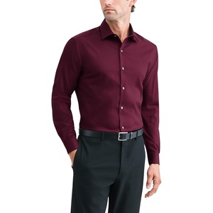 image:imageVan Heusen Mens Dress Shirt Slim Fit Ultra Wrinkle Free Flex Collar StretchMerlot Texture