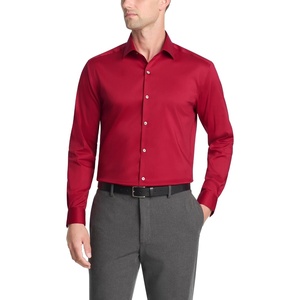 image:imageVan Heusen Mens Dress Shirt Slim Fit Ultra Wrinkle Free Flex Collar StretchScarlet