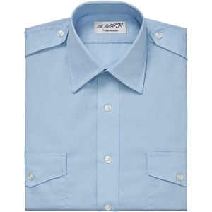image:imageVan Heusen Mens Dress Shirts Short Sleeve Aviator Shirt Solid Spread CollarLight Blue