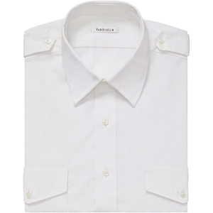 image:imageVan Heusen Mens Dress Shirts Short Sleeve Aviator Shirt Solid Spread CollarWhite